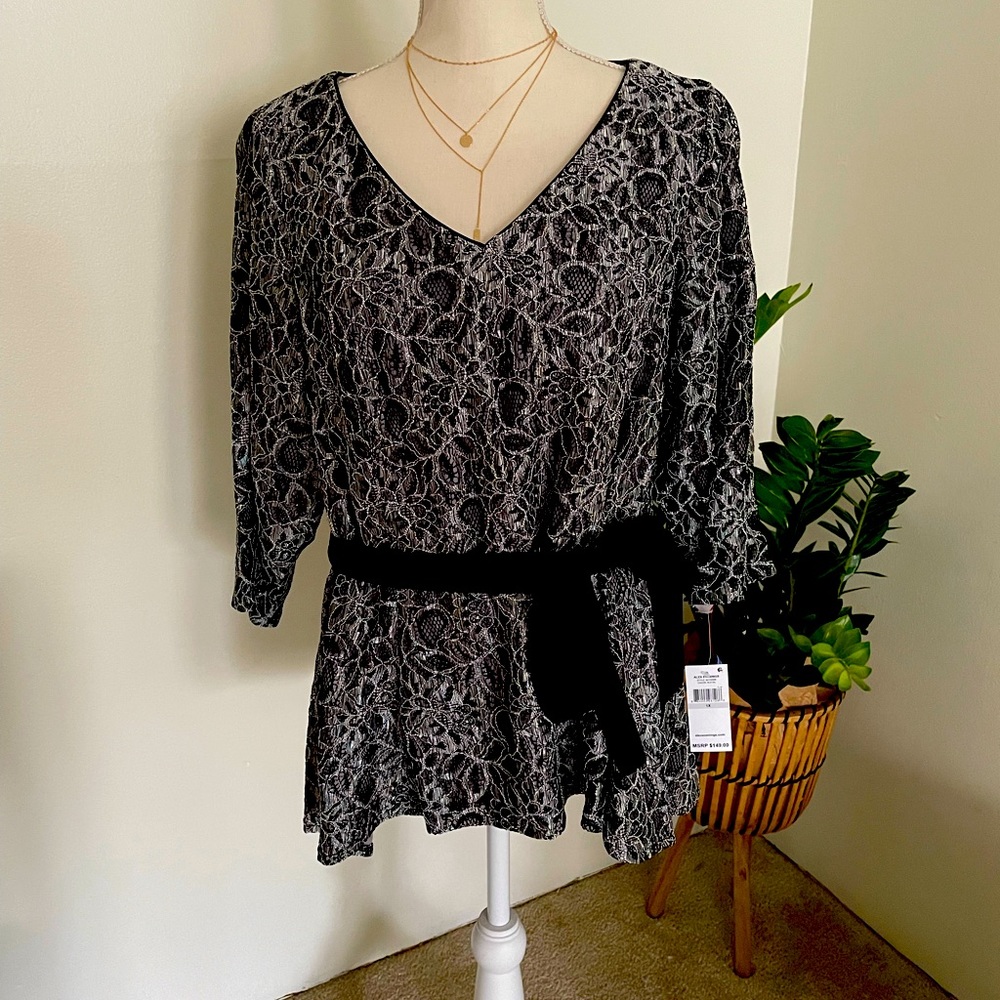Black pretty print dress shirt
